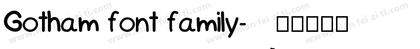Gotham font family字体转换